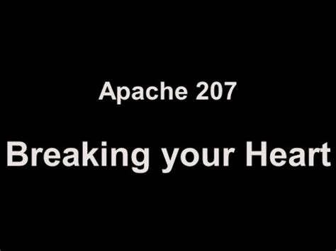 Apache 207 Breaking Your Heart Lyrics YouTube