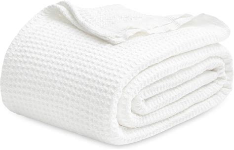 Amazon Bedsure Cotton Blankets King Size For Bed Waffle