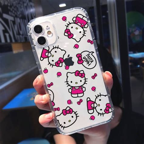 Funda De Teléfono Hello Kitty Lindo Kawaii Hellos Cat Gatitos Etsy