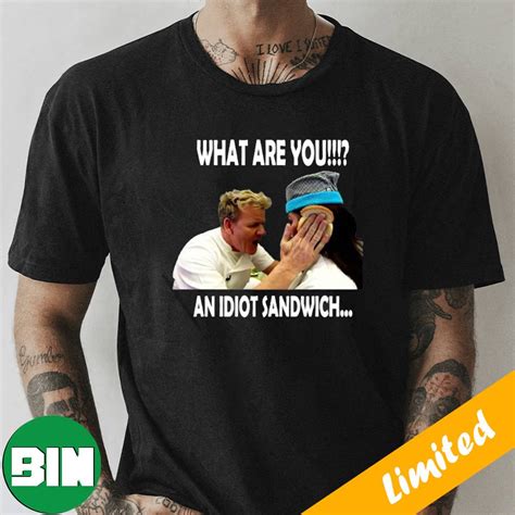 Gordon Ramsay What Are You An Idiot Sandwich T Shirt Binteez