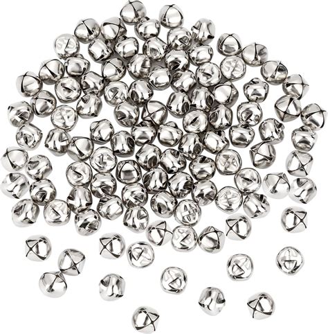 LAIYOHO 20 Pack Silver Metal Craft Bells Mini Retro Jingle Bells For