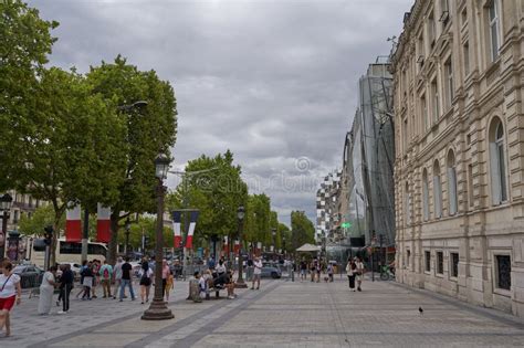 Paris France July Avenue Des Champs Lys Es In Early