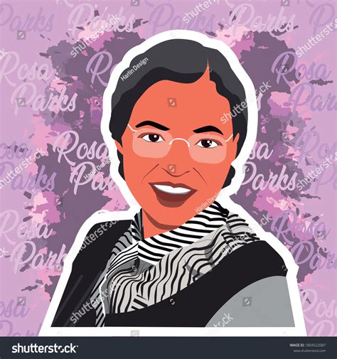 Vector Rosa Parks First Lady Civil Vector De Stock Libre De Regalías