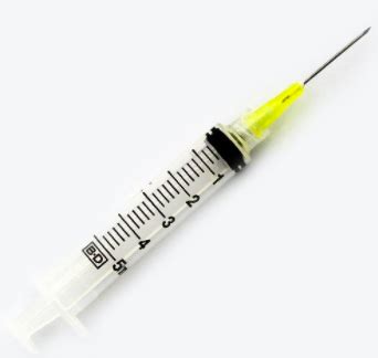 BD 5mL Syringe 20 Gauge 1.5 inch PrecisionGlide Needle 309635- Box/100