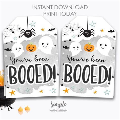 Youve Been Booed Printable Instructions Halloween Activity Weve Been Booed Sign