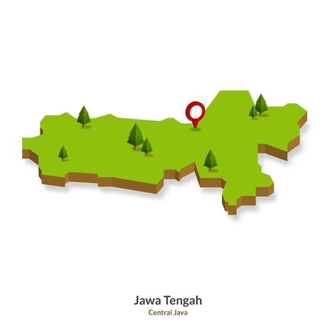 Premium Vector Isometric Map Of East Borneo Province Indonesia Simple