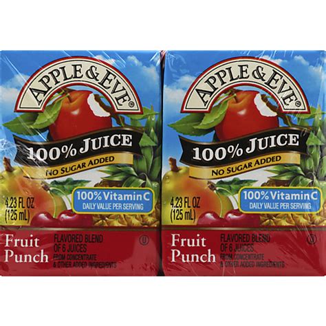 Apple Eve Fruit Punch Juice Fl Oz Aseptic Packs