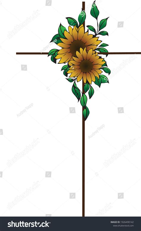 63 Watercolor Cross Sunflower Images, Stock Photos & Vectors | Shutterstock