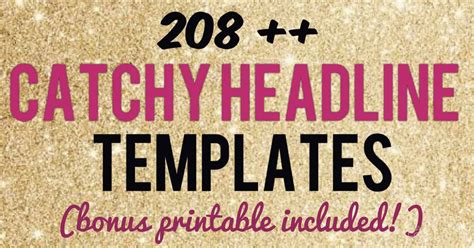 208 Catchy Headlines And Attention Grabbing Blog Title Templates Angela