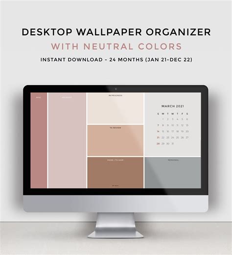 Mac Windows Organizer Minimalist Aesthetic Computer Wallpaper