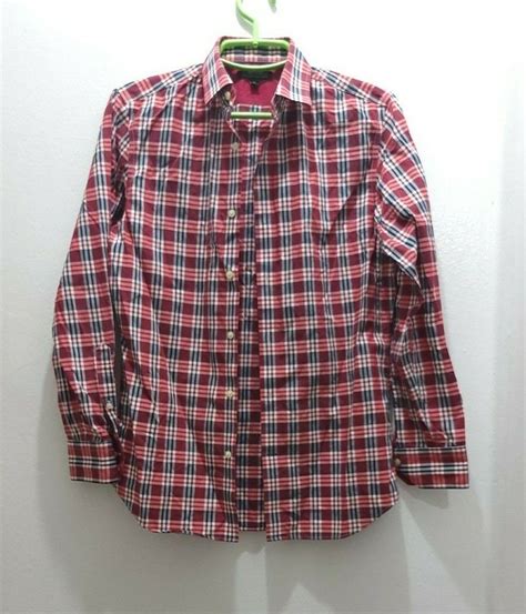 Banana Republic Non Iron Tailored Slim Fit Plaid Button Down Shirt Sz M Ebay