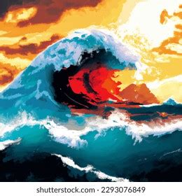 Big Wave Art AI-generated image 2293076849 | Shutterstock