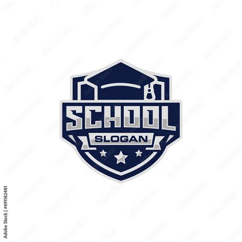 School emblem logo design vector illustration. Education logo ...