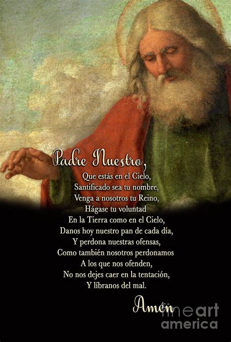 The Lords Prayer In Spanish Digital Art By Armor Of God Store Pixels