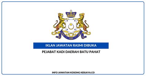 Pejabat Kadi Daerah Batu Pahat Kerjaya