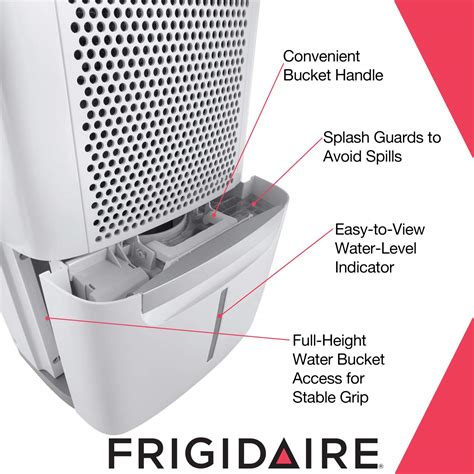 Frigidaire High 70 Pints Per Day Portable Dehumidifier With Spacewise Design For Effective And