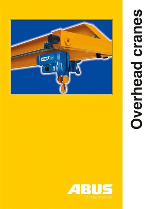 Pdf Overhead Cranes Strele Industrial Single Girder Up To Semi