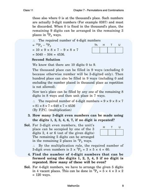 Ncert Solutions For Class Maths Chapter Permutations And