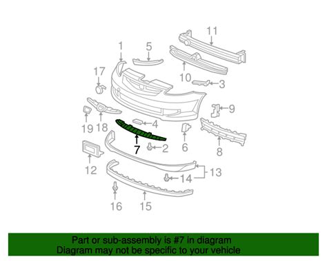 Sln A Cover Front Bumper Lower Honda Fit Honda