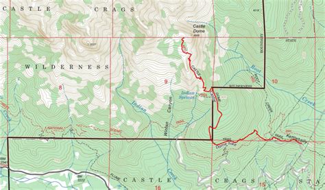 Castle Crags State Park Map