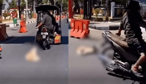 Penunggang Motosikal Kejam Ditahan Sanggup Seret Anjing Atas Jalan