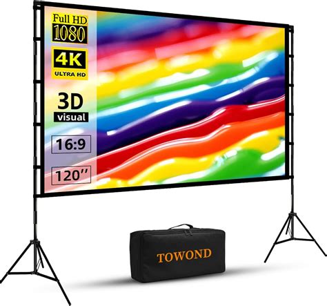 Projector Screen And Stand Towond Inch Portable Projector Screen