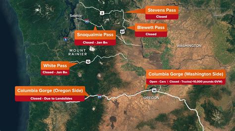 Snoqualmie Stevens White Passes Closed For Snow Avalanche Risk