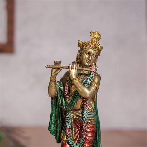 Krishna Standing Statue | Metal Finish (10 Inch)