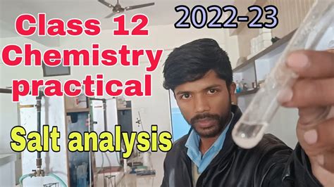 Class 12 Chemistry Practical Hindi Salt Analysis Practical In