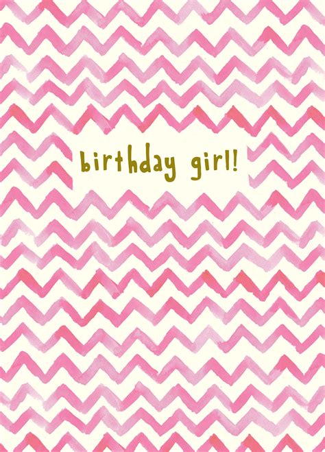 Pink Birthday Girl Zigzag Card – Scribbler Cards & Gifts