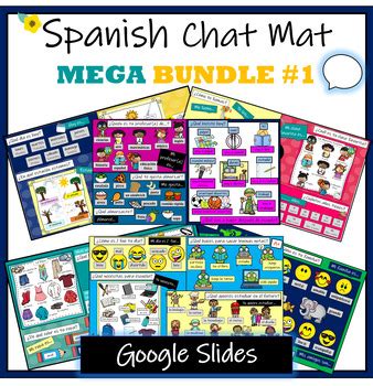 Spanish Chat Mats Mega Bundle Google Slides Version Tpt