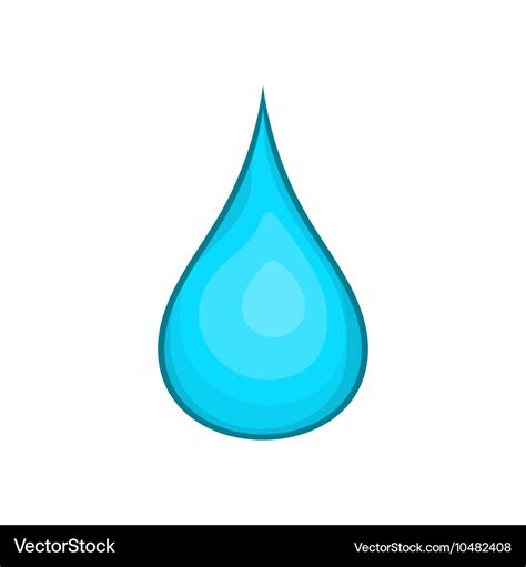 Water drop icon cartoon style Royalty Free Vector Image