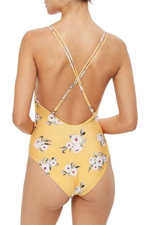 Topshop Posie One Piece Swimsuit Nordstrom Floral Print Swimsuits