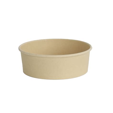 Ml Round Bamboo Paper Salad Bowl Paper Food Packaging Factory