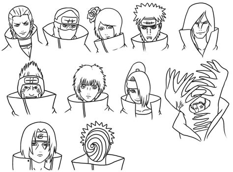 Dibujos De Akatsuki Para Colorear Aniyuki Anime Portal