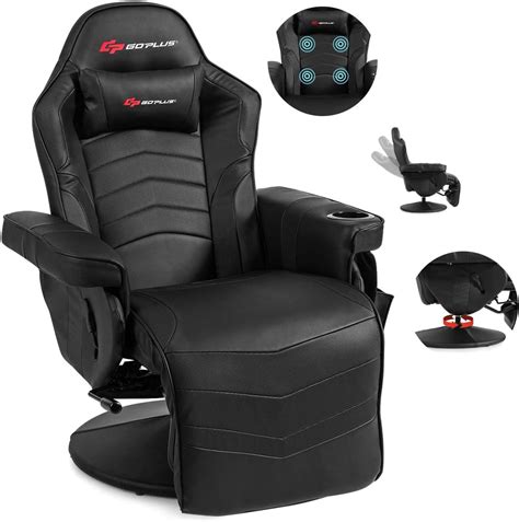 Powerstone Gaming Recliner Massage Gaming Chair With Footrest Ergonomic