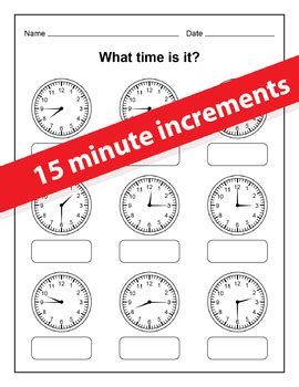 Worksheets Pack Telling Time To The Nearest Minutes To Hour By