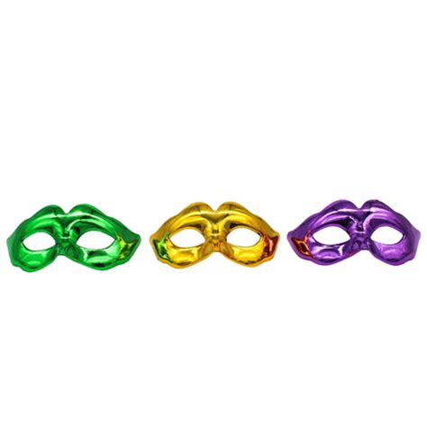 2.75" Mardi Gras Masks - Assorted Purple, Green and Gold (Dozen ...