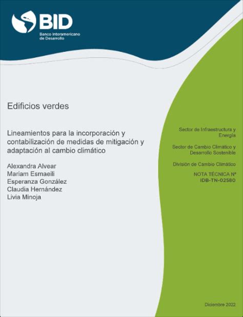 Edificios verdes lineamientos para la incorporación y contabilización