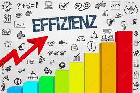 Effizienz Diagramm Mit Symbole Stock Illustration Adobe Stock