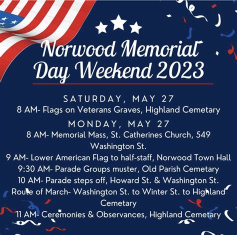 Norwood Memorial Day Weekend 2023 | Friends of Norwood Center | Norwood MA