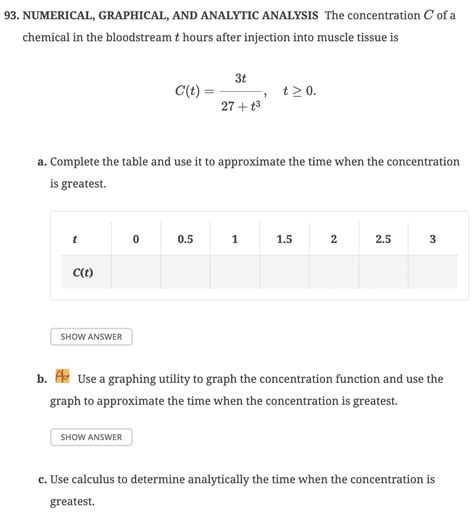 Solved 3 NUMERICAL GRAPHICAL AND ANALYTIC ANALYSIS The Chegg