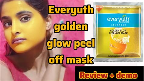 Everyuth Golden Glow Peel Off Mask Review And Demo Youtube