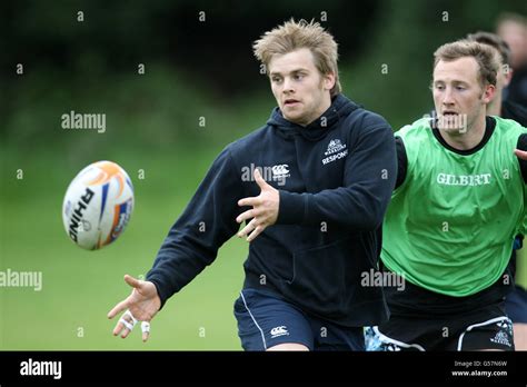 Glasgow Warriors Pat Mcarthur Byron Mcguigan At Queens Park Rfc Hi Res