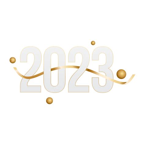 Feliz Ano Novo 2023 Fita Dourada Png 2023 Calendário Ano Novo