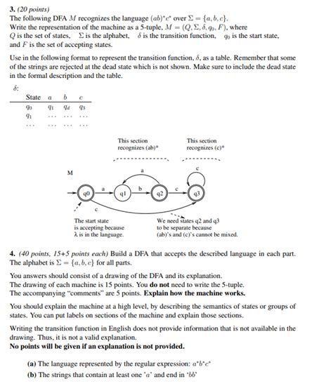 Solved 3 20 Points The Following DFA M Recognizes The Chegg