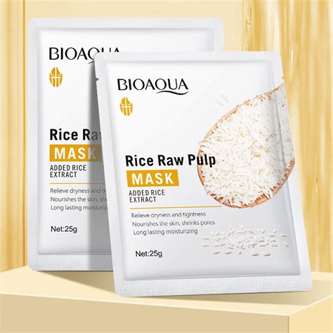 Bioaqua Rice Raw Pulp Moisturizing Face Sheet Mask Bioaqua Pakistan