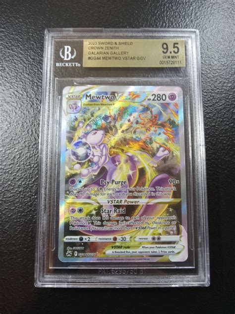 Mewtwo Vstar 2023 Pokemon Swsh Crown Zenith Gg44 Bgs 9 5 Gem Mint Values Mavin