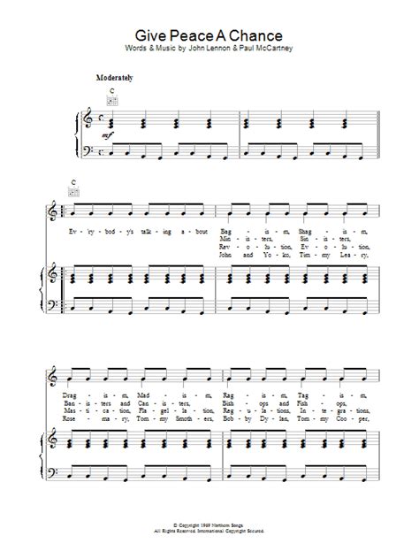 Give Peace A Chance Sheet Music Direct