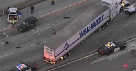 Big Rig Accident Closes Wb 210 Freeway Cbs Los Angeles